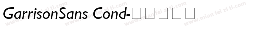 GarrisonSans Cond字体转换